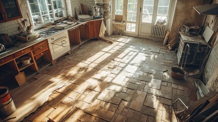 kitchen floor renovation