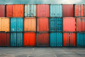 Fototapeta premium container cargo freight ship