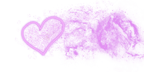heart-shaped ribbon golden heart romantic emotion purple background banner ( love, valentine, wedding ) PNG transparent use easily 