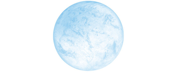 blue sphere isolated on white background Moon crystal clear high resolution 4k pattern  furnished...