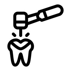 dental drill line icon