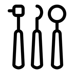 dental tools line icon