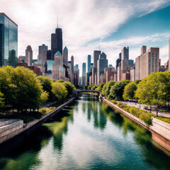 Obraz premium skyline City of Chicago 