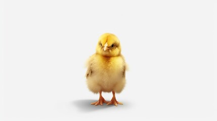 Obraz premium Yellow Chick Isolated Ai Generative