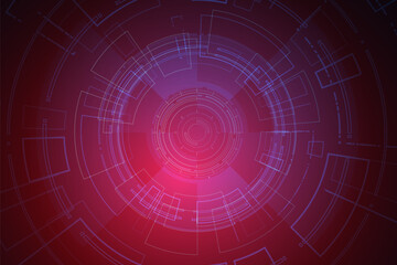 Sci fi futuristic user interface, HUD, Technology abstract background , Vector illustration.	
