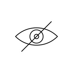 Eyes line icons vector. Visible, Invisible sign.
