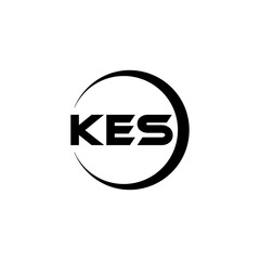 KES letter logo design with white background in illustrator, cube logo, vector logo, modern alphabet font overlap style. calligraphy designs for logo, Poster, Invitation, etc. - obrazy, fototapety, plakaty