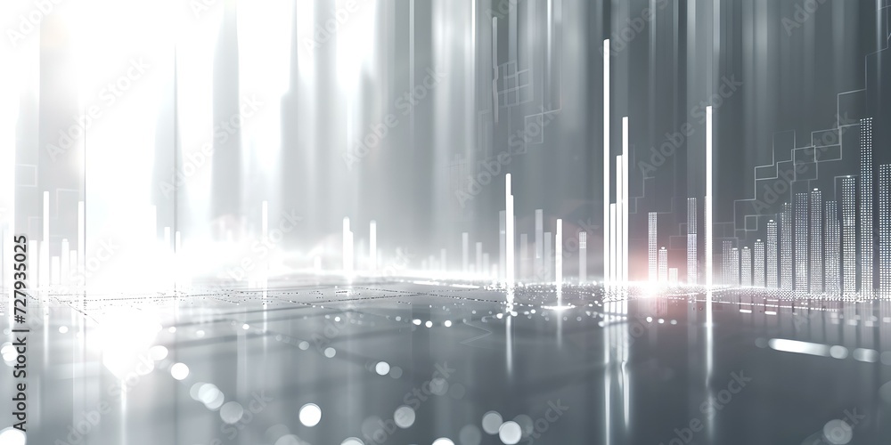 Wall mural futuristic abstract background with bright light streaks. modern digital art with glowing lines. sui