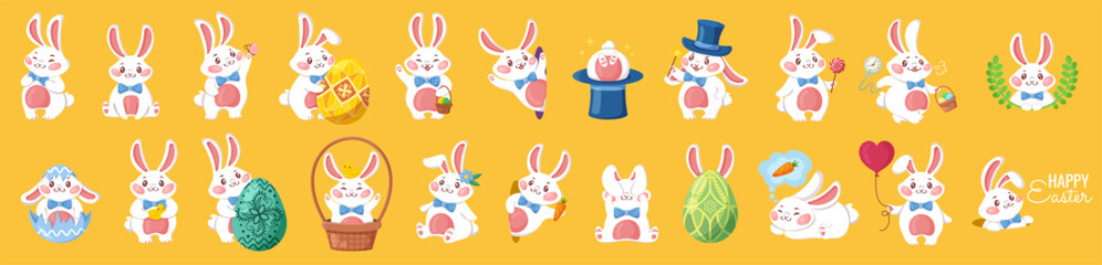 Obraz na płótnie Canvas Easter rabbit, easter Bunny. Vector illustration.