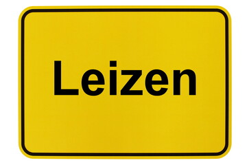 Illustration eines Ortsschildes der Gemeinde Leizen in Mecklenburg-Vorpommern