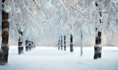 Snow-Covered Forest Brimming With Trees