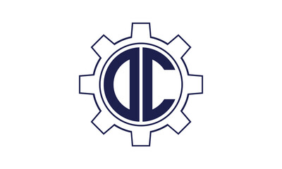 Obraz premium OC initial letter mechanical circle logo design vector template. industrial, engineering, servicing, word mark, letter mark, monogram, construction, business, company, corporate, commercial, geometric