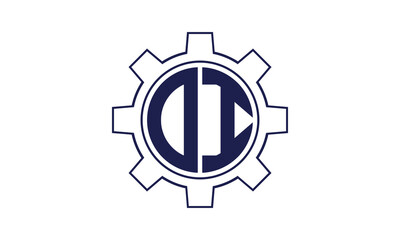 Fototapeta premium OI initial letter mechanical circle logo design vector template. industrial, engineering, servicing, word mark, letter mark, monogram, construction, business, company, corporate, commercial, geometric
