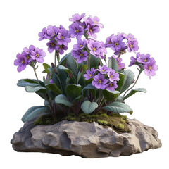 Front view of floral plant Primula sieboldii png
