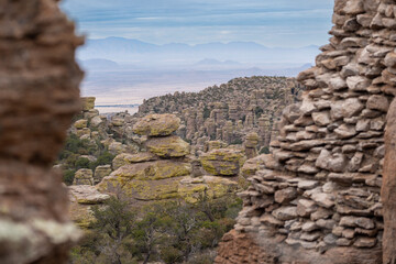 Hoodoos and rock formations at Massai Point - Chiricahua National Monument Arizona