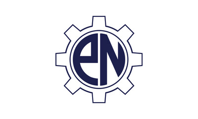 PN initial letter mechanical circle logo design vector template. industrial, engineering, servicing, word mark, letter mark, monogram, construction, business, company, corporate, commercial, geometric