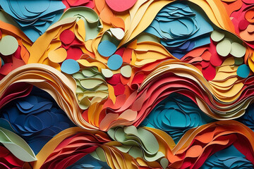 Crumpled colored paper texture