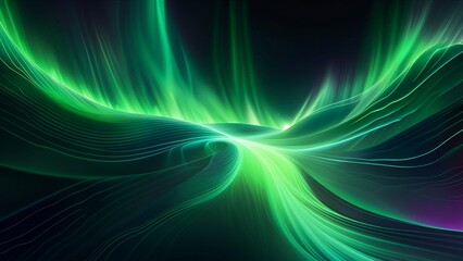 Space of wind Energy Glow, Abstract Green light Background
