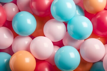 Fototapeta na wymiar Colorful Assortment of Balloons for Parties and Celebrations