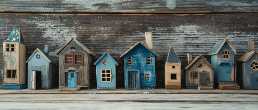 Handcrafted wooden houses, a charming representation of creativity and craftsmanship