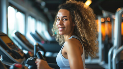 Fototapeta premium Morning workout in the gym.