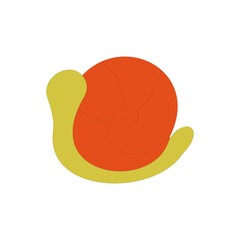 Snail isolated on white background vector illustration