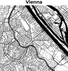Vienna City Map, Cartography Map, Street Layout Map 