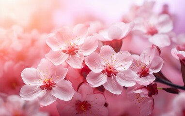 Obraz premium Beautiful Pink flowers background