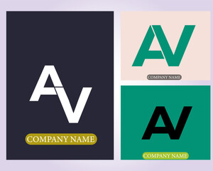 NEW BEST AV creative initial latter logo.AV abstract.AV latter vector Design.AV Monogram logo design .company logo