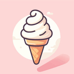 strawberry ice cream in a cone