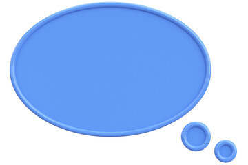 Speech Bubble. Text Box. 3D Illustration.