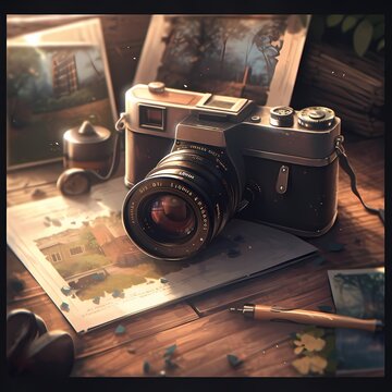 Vintage Camera and Photographs