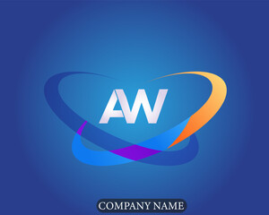 NEW BEST AW creative initial latter logo.AW abstract.AW latter vector Design.AW Monogram logo design .company logo