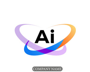 NEW BEST AI creative initial latter logo.AI abstract.AI latter vector Design.AI Monogram logo design .company logo