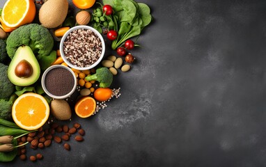 Obraz na płótnie Canvas Healthy food clean eating selection fruit vegetable