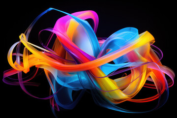 colorful background with abstract shape glowing