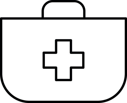 Ikona apteczka. Symbol produkt&oacute;w medycznych. 