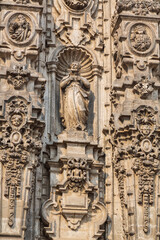 Detail of the facade of  Mexico City Metropolitan Cathedral, Mexico City, Mexico