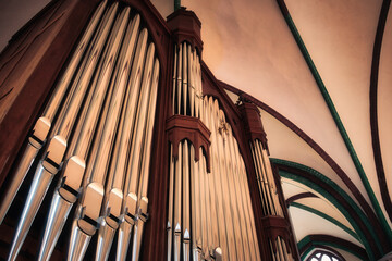 Organ in the Church - Historic - Pipe - Closeup - Concept - Old - Detail - Instrument - Classical ...