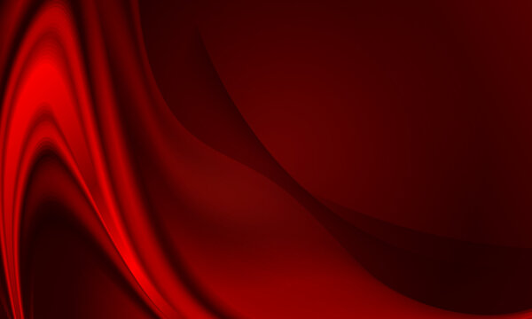 Red abstract background. Dynamic shapes composition. fluid liquid. dark red. © wungkal