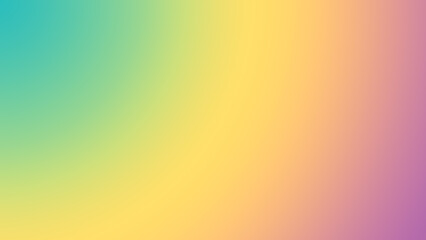 Purple yellow and mint green pastel round gradient color background.