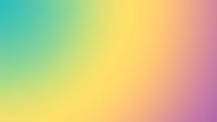 Deurstickers Purple yellow and mint green pastel round gradient color background. © nisara