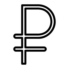 Obraz premium ruble sign