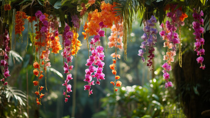 Obraz premium Flowers Hanging From Tree Branches