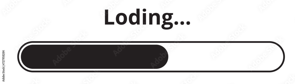 Poster loading icon, vector design. loading bar icon, symbol vector design for ui/ux design. loading bar pr