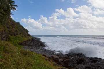 Fototapeta na wymiar Coastline of Sainte-Suzanne de la Reunion