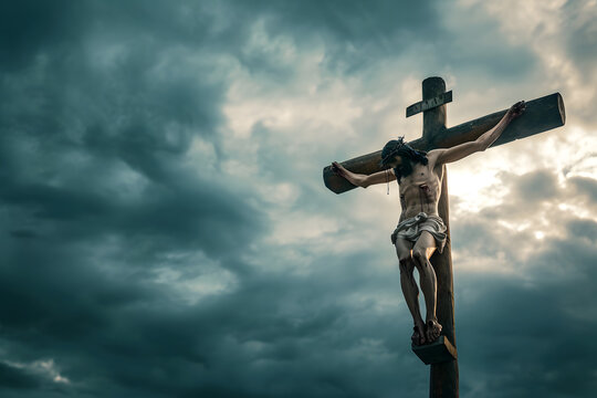 Crucifixion of Jesus Christ on the cross