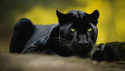 potrait of a black panther