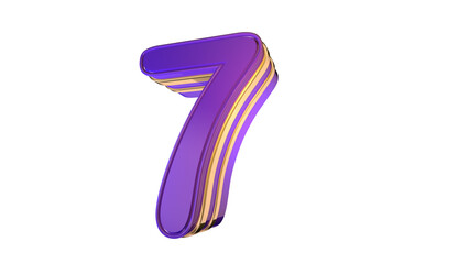 Purple Gold  3d number 7