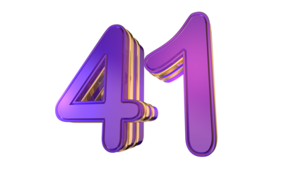 Purple Gold  3d number 41
